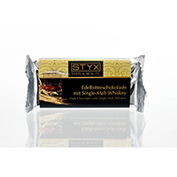 STYX Edelbitterschokolade mit Single-Malt Whiskey bio