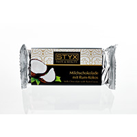 STYX Milchschokolade mit Rum-Kokos bio